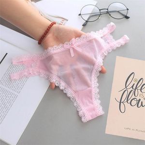 Women's Panties Summer Thin Sexy Hollow Out Women's Lace Seamless Underwear Low Waist Lingerie G-String Breathable Comfort Lady