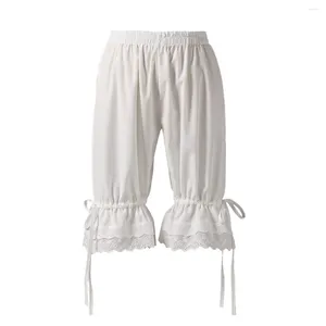 Bragas de mujer verano mujeres encaje pantalones cortos pantalones cortos moda femenina pierna ancha casual suelto elástico wasit
