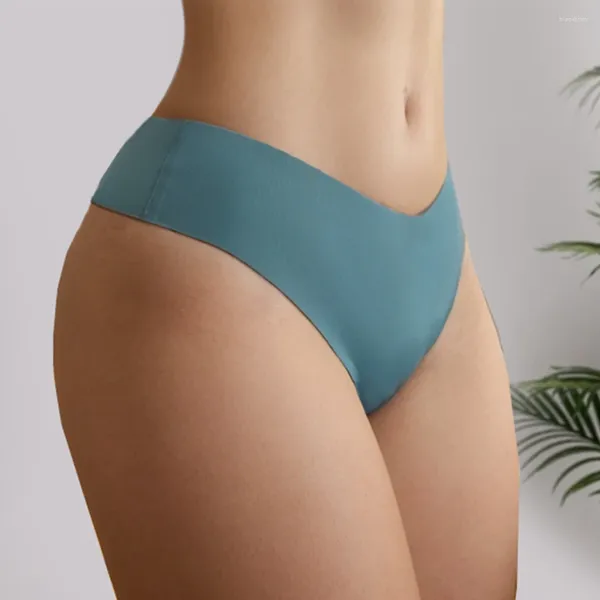 Bragas para mujer SURAEVA Thongs Lencería femenina sin costuras Seda de hielo para mujeres Sólido G-Strings Calzoncillos Deportes T-Back Tamaño de la UE XS-L