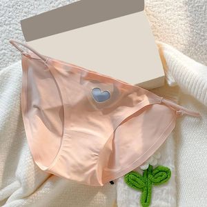 Culotte femme doux mignon coeur imprimé sous-vêtements Sexy taille côté bretelles Spaghetti Triangle doux confort coton entrejambe slips