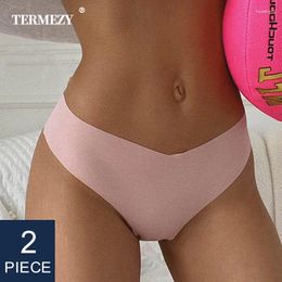 Bragas de mujer Termezy Mujeres Calzoncillos sin costuras Cintura baja Lencería sexy Calzoncillos Tanga Ropa interior de seda de hielo Panty Soft T-Back G-String