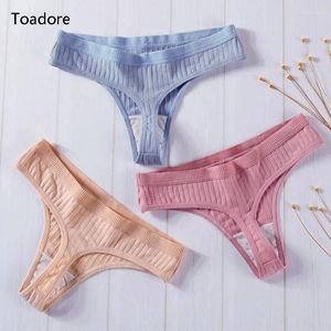 Dames slipje Toadore 3 pc's/lot string katoenen string voor tienermeisjes tanga mujer snaar vrouw ondergoed vrouwelijke lingerie