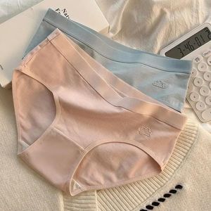 Femmes culottes sous-vêtements femme coton étudiant dames antibactérien mignon dessin animé taille moyenne petits slips