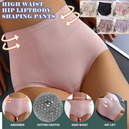 Femmes culottes sous-vêtements taille haute abdominale femme respirant corps façonnage ceinture de levage slips sans couture