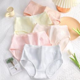 Femme culottes sous-vêtements pur coton Original couleur unie goutte à goutte colle taille haute respirant ajustement serré grand Triangle short