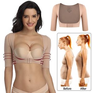 Damesslipjes Bovenarm Shaper Slanker Houdingcorrector Lichaam Compressiemouwen Shapewear Naadloos Corrigerend ondergoed Afslankende tops 231127