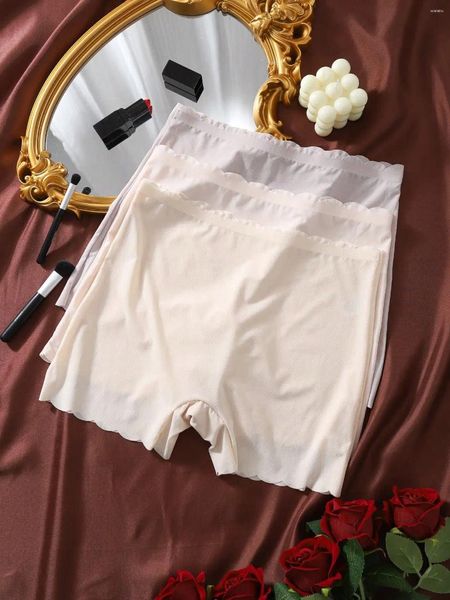Culotte de femmes VioMisha 3pcs Pantalon de sécurité Shorts à taille haute sous la jupe en soie en soie sans couture