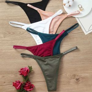 Dames slipje vkme sexy dames string ondergoed met laag stijgende strass zachte ondergoed dames g-string ondergoed naadloos t-vormig ondergoed onderkleding2404