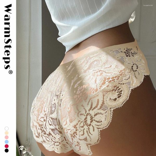 Culotte femme WarmSteps Sexy Slip en dentelle Femme Floral T-Back Sous-vêtements Lingerie