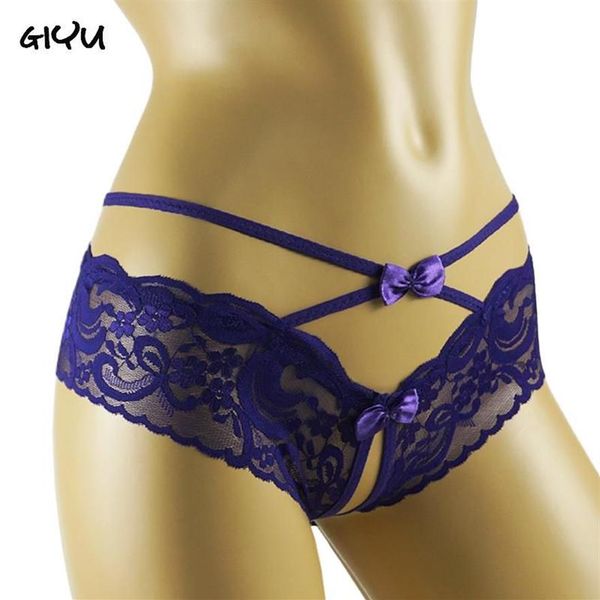 Bragas para mujer Mujer Sexy Erótico Crotchless G-String Porno Encaje Transparente Entrepierna Abierta Ropa interior Calzoncillos Tanga Tanga Wome222O