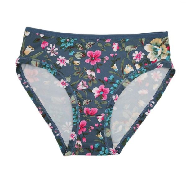 Bragas de mujer Ropa interior de mujer Panti Calzoncillos florales Calzoncillos modales Panty Cintura baja Estampado de flores