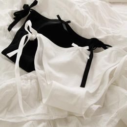 Brasas de mujeres Mujeres Black White White Up Sexy Cotton Underpants Underwear Soft Lingerie Resumen Harajuku HSGQ-C008