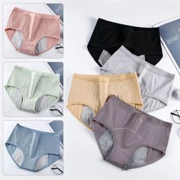 Culottes Femmes Femmes Pantalons de période de coton anti-fuites Knickers menstruels Taille moyenne Sous-vêtements respirants Slips Femme Physiologique