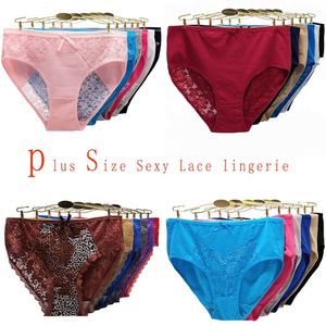 Dames slipjes vrouwen lingerie sexy slipje plus maat ondergoed katoen slips onderbroek luipaard transparant kant large large large 4xl 3xl 2xl 6 pcslot 230421