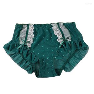 Culotte Femme Femmes Lotus Feuille Sexy Pantalon De Dentelle Short De Sécurité Ventre Corps Taille Haute Bref Lolita Doux Bowknot Sous-Vêtements Féminins Respirant