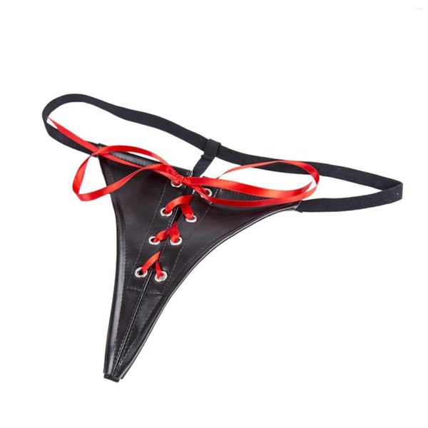 Bragas para Mujer Bragas para Mujer Ropa Interior De Cuero Sexy Punk Lencería De Cintura Baja para Mujer Tangas Transparentes Disfraces Rollplay para Mujer Calzoncillos Pron