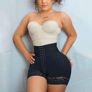 Culottes pour femmes Shapers pour femmes Shapers pour femmes Bbl Shorts double compression taille haute avec section médiane contrôle du ventre coupe courbée Fajas Colombianas Post