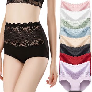 Dames slipje dames ondergoed puur katoen comfortabel zachte highwaisted naadloos slipje kanten sexy meisje rek grote maten slijpen 8 paren 221202