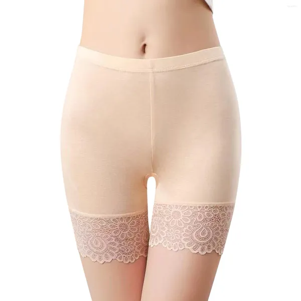 Bragas de mujer Pantalones cortos de seguridad para mujer Boxer debajo de la falda Modal Lace Seamless Boyshort Ropa interior