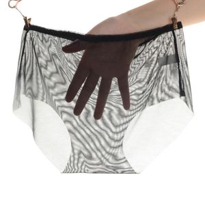 Dames slipje Dames Sexy Mid-Rise Ultradunne Transparante Naadloze Slips Solid Plus Size Panty Ondergoed Lady Lingerie