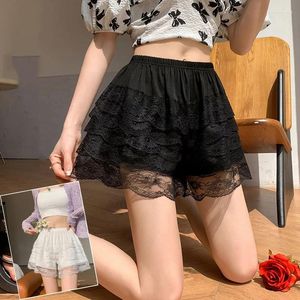 Dames slipje vrouwen zoete schattige meisjes broek losse lolita cosplay veiligheid shorts bloemen kanten ondergoed accessoires zomer