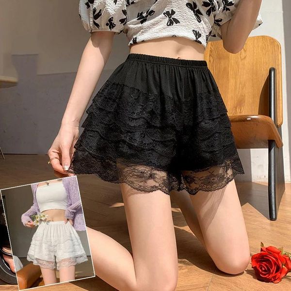 Brasas de mujeres Mujeres Sweet Linding Girls Pants Lolita Lolita Cosplay Seguridad Shorts Floral Lace Underwear Accesorios Verano verano