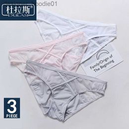 Femmes sous-vêtements respirant Net fil Sexy culottes 3 pcs/lot coton slips pour filles taille basse dame sans couture Sexy culotte DULASI L230915