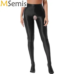 Culotte de la culotte pour femmes collants de lingerie ouvert pantalons en mailles leggings ouverts