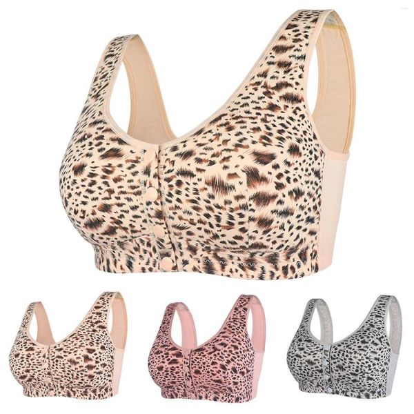 Brasas para mujeres Mujeres Sports Sports Pack Leopard Impresión Soft Simple Fashion Sexy Gran Stretch Setwear Set