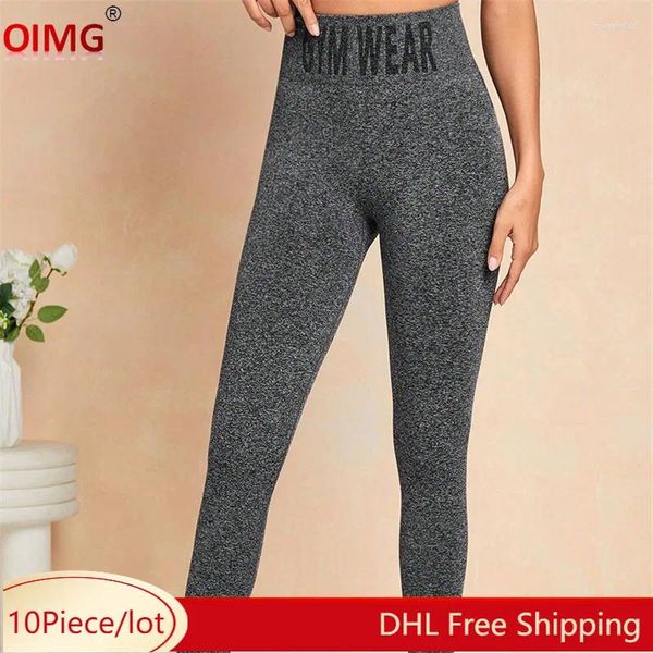 Pantalon féminin 10 leggings mincerants en gros femmes 2024 Spring Skinny Gym Yoga Sexy Stretchy Fitness Pantmènes Street Wear Bulk 10474