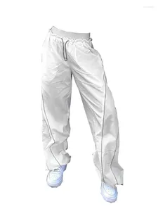 Damesbroek 2023 AMERIKAANSE LEGGINGEN HOGE TADESPRING Leggings Hip Hop Jazz Dance Casual Wide Leg Sports White