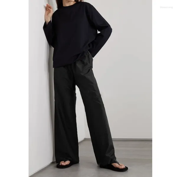 Pantalon femme 2023 début printemps double couche coton popeline classique basique décontracté Air transparent femmes