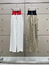 Pantaloni da donna 2023 Pantaloni alti con cuciture in vita lavorate a maglia casual larghi alla moda 1207