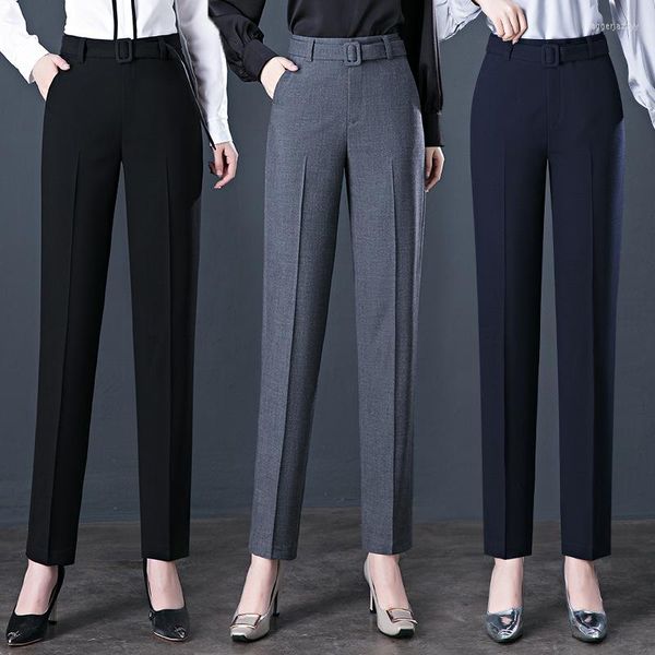 Pantalon femme 2023 printemps et automne costume femme laine formelle taille haute pantalon professionnel drapé Cigarette