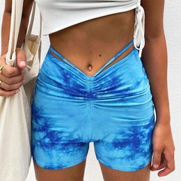 Pantalons pour femmes 2023 Summer Sexy Hip Lifting Tight Sports Short Yoga Print Shorts