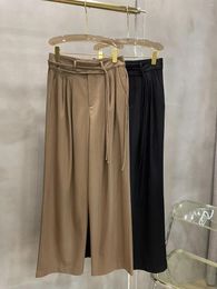 Pantalons pour femmes 2023 Femmes Mode Lâche Casual Sangle Large Jambe 1018