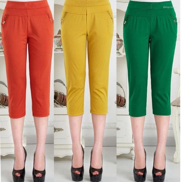 Pantalon femme 2023 femmes printemps été Vintage pantalon femme poches amples taille élastique Harem pantalon dames décontracté solide I561