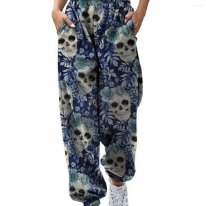 Pantalons pour femmes 2024 Impression numérique 3D Halloween entourant des leggings de sport de loisirs lâches et minces