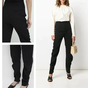 Pantalones de mujer 2024 en forma de arco, versátiles, clásicos, cómodos, ajustados, informales, pantalones drapeados que combinan con todo