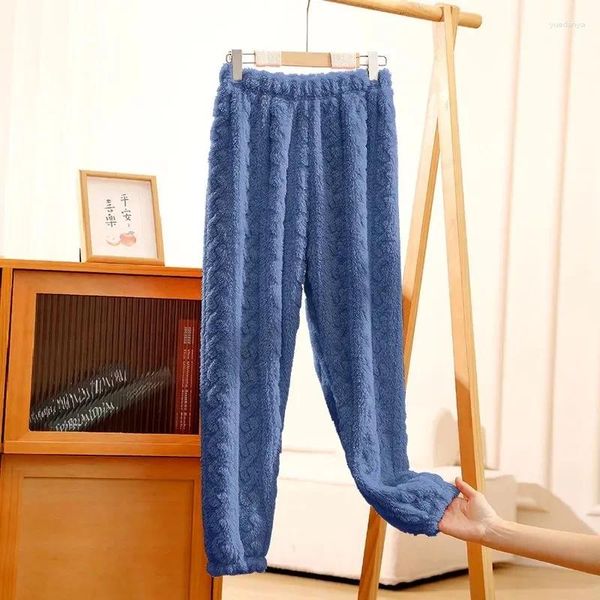 Pantalones de mujer 2024 Otoño/Invierno Cálido Dormir Coral Felpa Espesada Hada Brida Grande Hogar