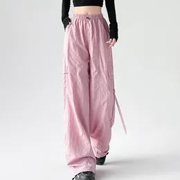 Pantalon féminin 2024 Cargo haute taille plissée anti-boucle