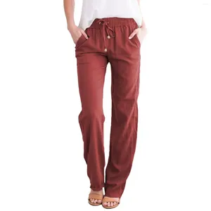 Pantalon féminin 2024 COLODE COLON COLONNEMENT COLLET ET LIGNE LIGNE AVEC LA TAILLE ÉLASTIQUE Long Store Ropa de Mujer