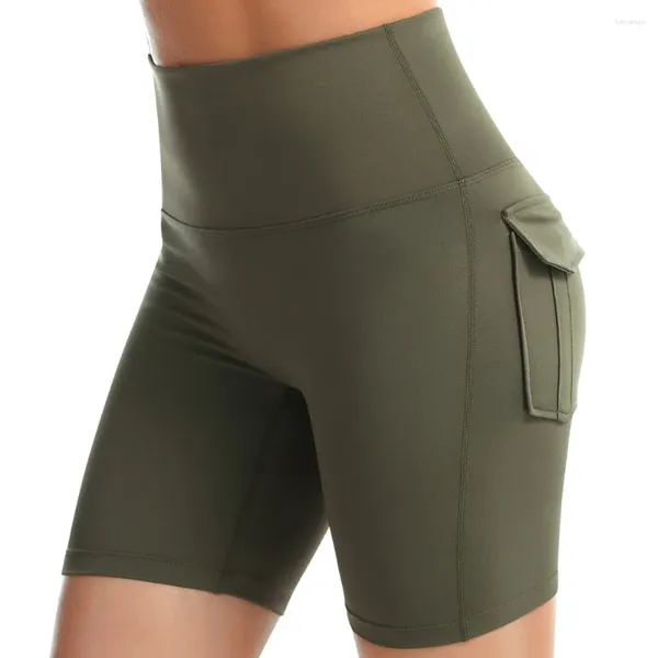 Pantalons pour femmes 2024 Shorts de remise en forme Hip Lifting Taille haute Yoga Cyclisme Courir Cinq Solid Stretch Gym Training