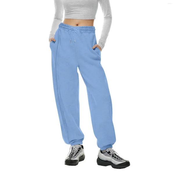 Pantalons pour femmes 2024 Pantalons de survêtement gris Marque Femmes Pantalons Casual Athleisure Sports Loose Thin Running Vêtements de sport Joggers Pant