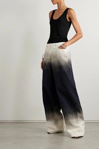 Damesbroeken 2024 Jeans Trends Katoen Gedrukt Losse Hoge Taille Damesbroeken Y2k Kleding Kwaliteit Wijde Pijpen Beha