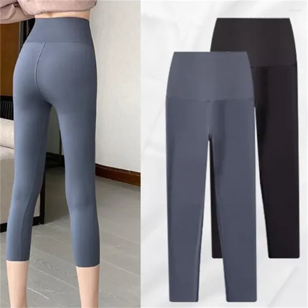 Pantalons pour femmes, longueur Carf coréenne, été, fin, taille haute, serré, vêtements d'extérieur, vente en gros, sous-vêtements respirants et amincissants, 2024