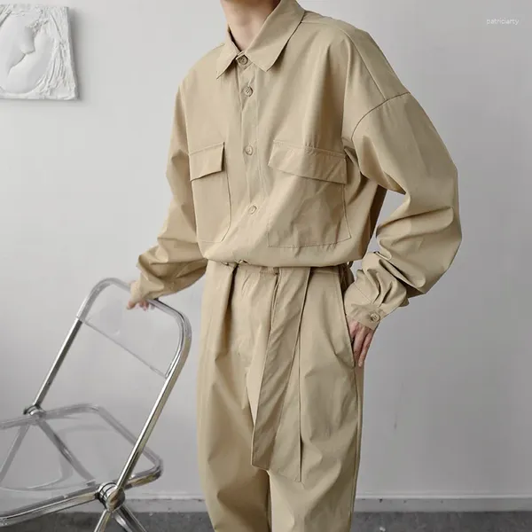Pantalons pour femmes 2024 Niche Loose Large Pocket Combinaison pour hommes et vêtements de travail japonais-américains