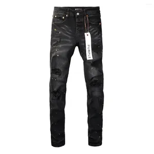 Pantalon féminin 2024 Brand pourpre Jeans Fashion Vintage Graffiti High Street Paint Ragging