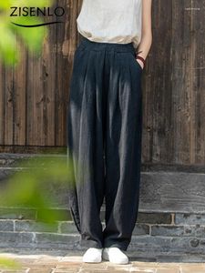 Pantalon féminin 2024 Vêtements de lin coton printemps et d'été