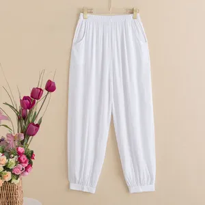 Pantalon femme 2024 printemps et été à la mode occidental décontracté taille haute couvrant le ventre polyvalent danse radis